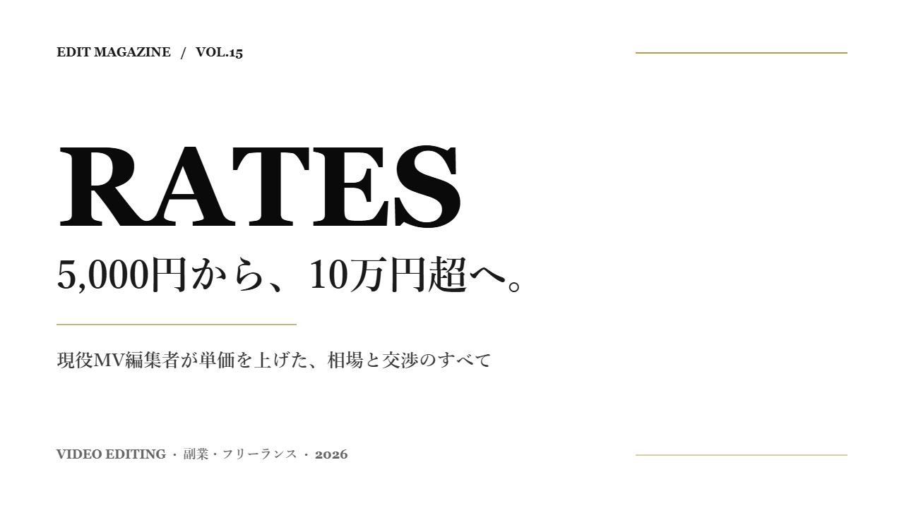 動画編集の単価相場・交渉記事のアイキャッチ（VOL.15）