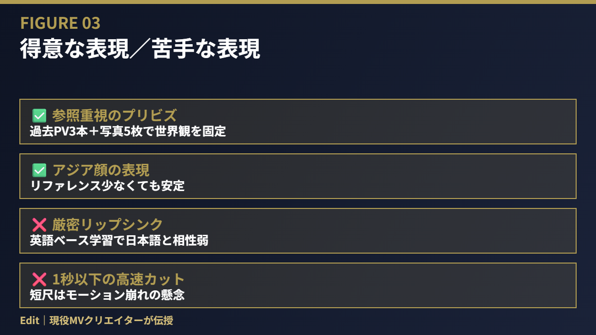 Seedance 得意苦手マトリクス