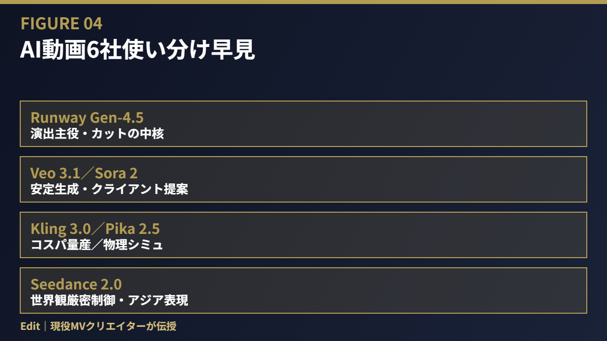 6社使い分け早見