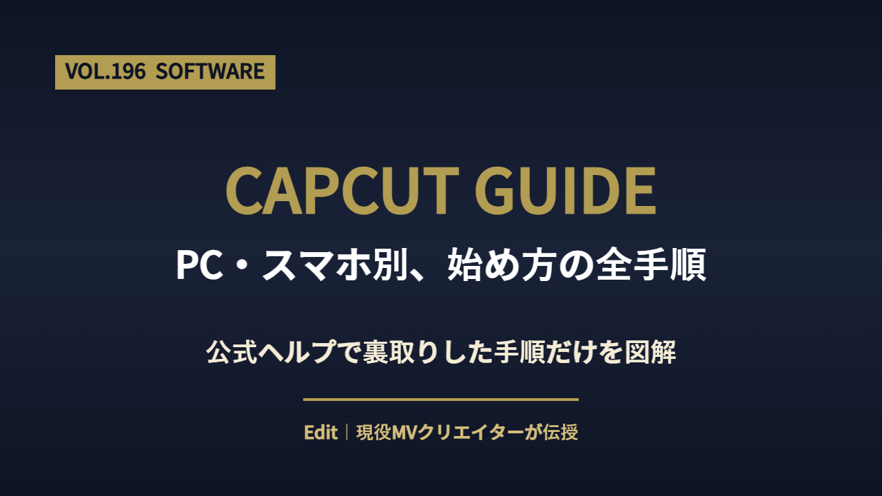 CapCut 使い方をPC・スマホ別に解説するアイキャッチ画像