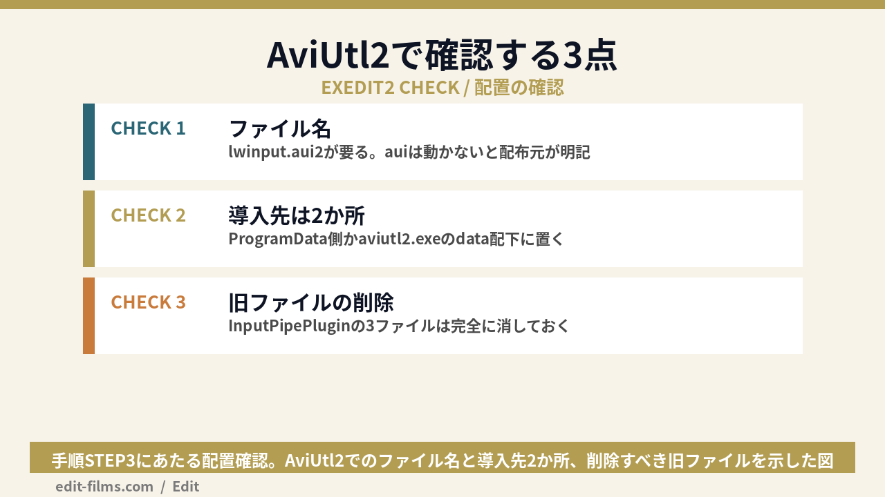 AviUtl2で動画が読み込めないときの確認点をまとめた図解